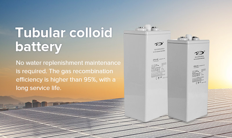Tubular colloid battery
