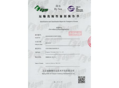 Identification and Classification Report for Road Transport of Goods
